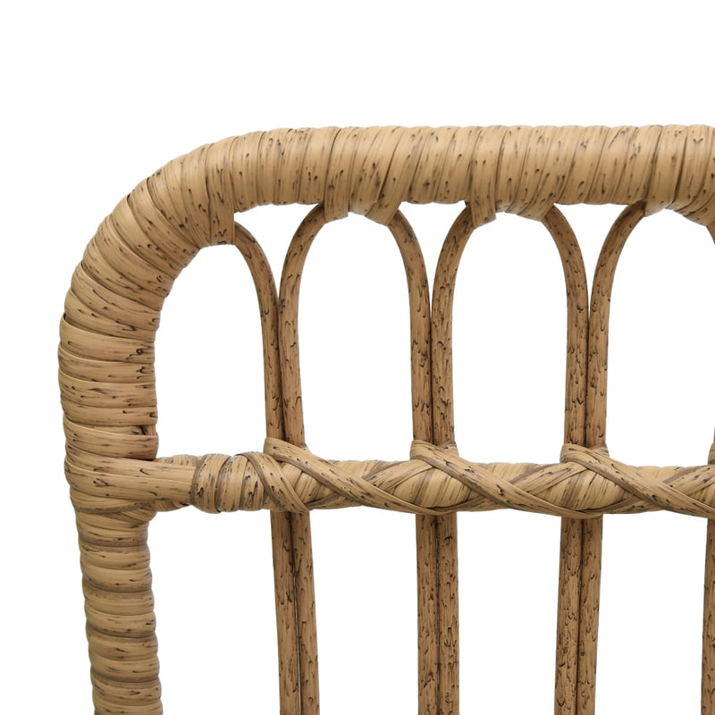vidaXL világosbarna polyrattan kerti szék