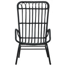 vidaXL fekete polyrattan kerti szék