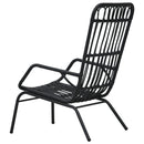 vidaXL fekete polyrattan kerti szék