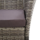 vidaXL 2 db szürke polyrattan kerti szék párnával