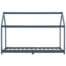 vidaXL szürke tömör fenyőfa gyerekágy-keret 90 x 200 cm