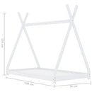vidaXL fehér tömör fenyőfa gyerekágy-keret 70 x 140 cm