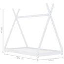 vidaXL fehér tömör fenyőfa gyerekágy-keret 90 x 200 cm