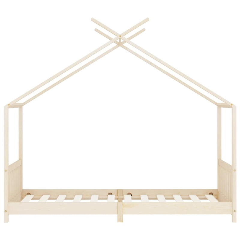 vidaXL tömör fenyőfa gyerekágy-keret 90 x 200 cm