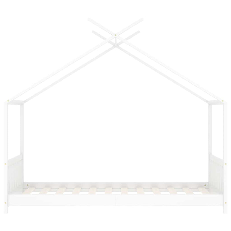 vidaXL fehér tömör fenyőfa gyerekágy-keret 80 x 160 cm