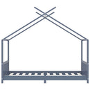 vidaXL szürke tömör fenyőfa gyerekágy-keret 90 x 200 cm
