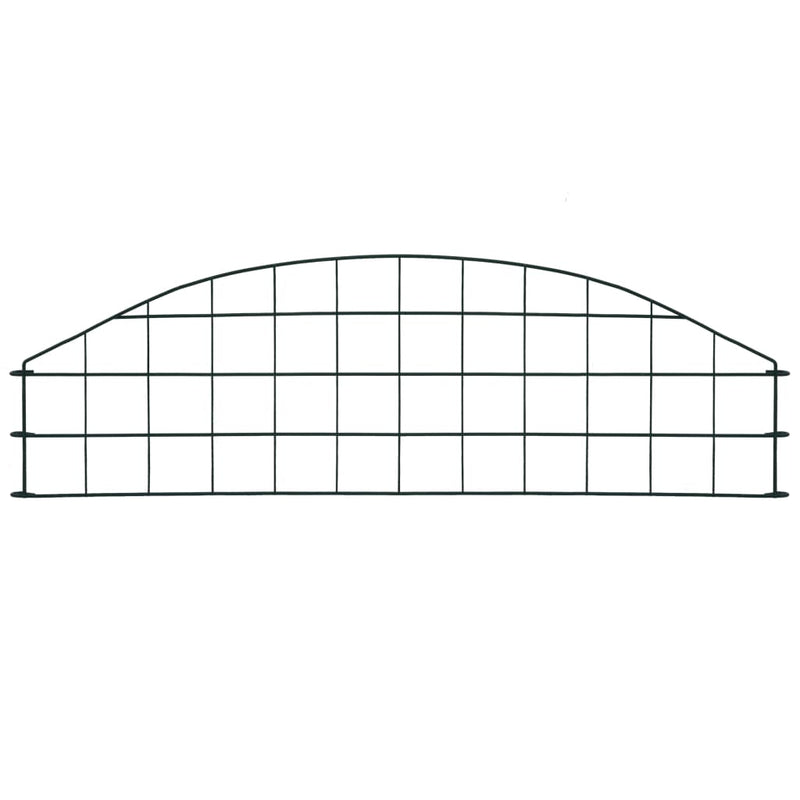 vidaXL zöld íves kerti kerítés szett 77,3 x 26 cm