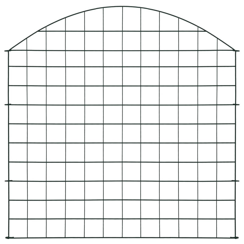 vidaXL zöld íves kerti kerítés szett 77,5 x 78,5 cm
