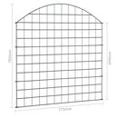 vidaXL zöld íves kerti kerítés szett 77,5 x 78,5 cm