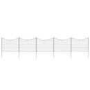 vidaXL zöld fordítva ívelt kerti kerítés szett 77,5 x 64 cm