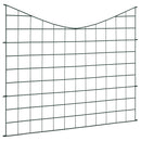 vidaXL zöld fordítva ívelt kerti kerítés szett 77,5 x 64 cm