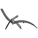 vidaXL szürke összecsukható polyrattan napozóágy