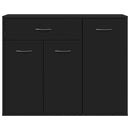 vidaXL fekete szerelt fa tálalószekrény 88 x 30 x 70 cm