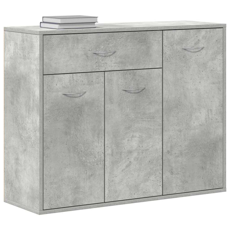 vidaXL betonszürke szerelt fa tálalószekrény 88 x 30 x 70 cm