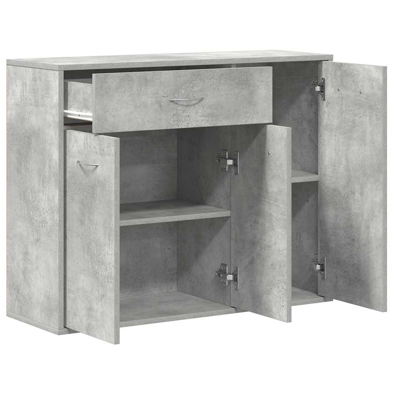 vidaXL betonszürke szerelt fa tálalószekrény 88 x 30 x 70 cm