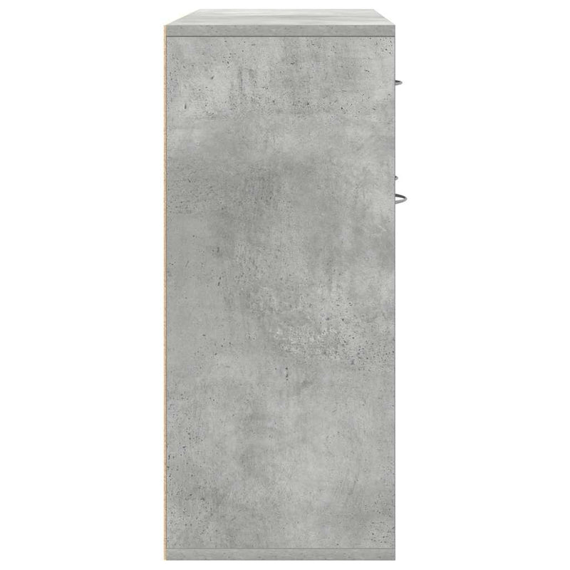 vidaXL betonszürke szerelt fa tálalószekrény 88 x 30 x 70 cm