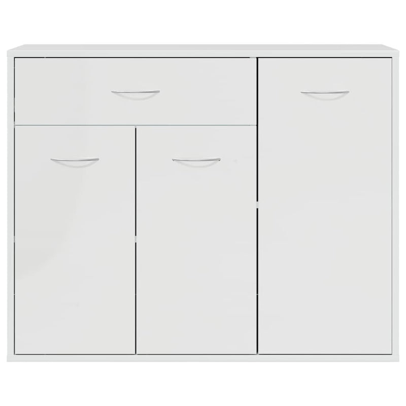 vidaXL magasfényű fehér szerelt fa tálalószekrény 88 x 30 x 70 cm