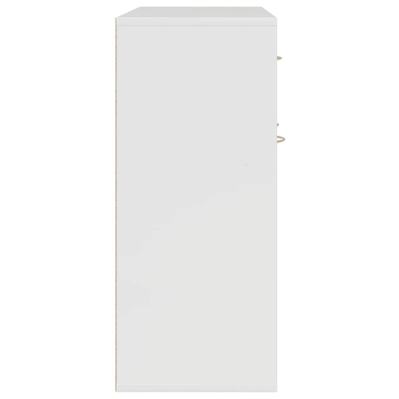 vidaXL magasfényű fehér szerelt fa tálalószekrény 88 x 30 x 70 cm