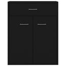 vidaXL fekete szerelt fa tálalószekrény 60 x 30 x 75 cm