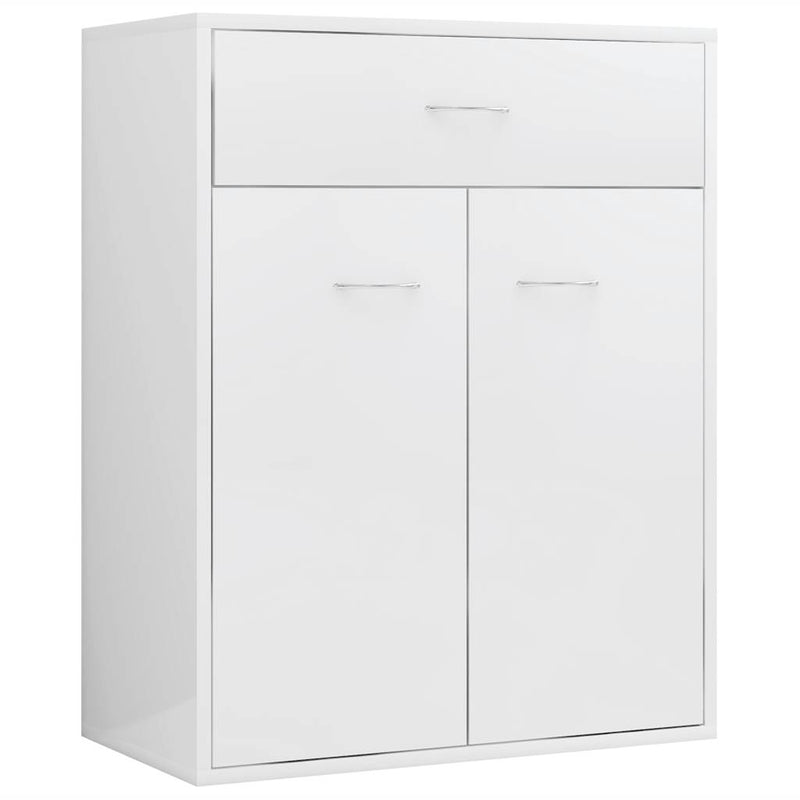 vidaXL magasfényű fehér szerelt fa tálalószekrény 60 x 30 x 75 cm