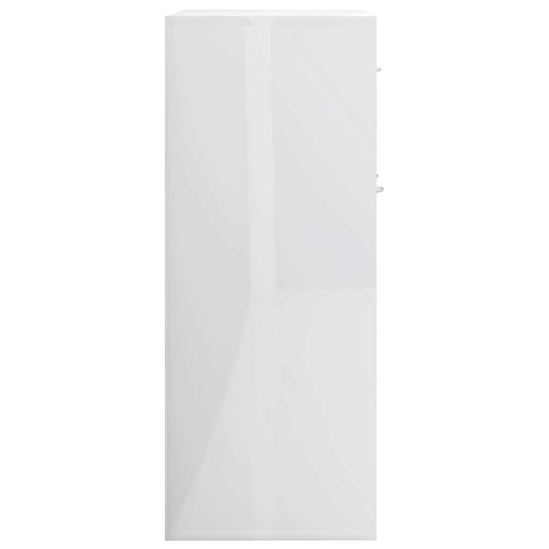 vidaXL magasfényű fehér szerelt fa tálalószekrény 60 x 30 x 75 cm