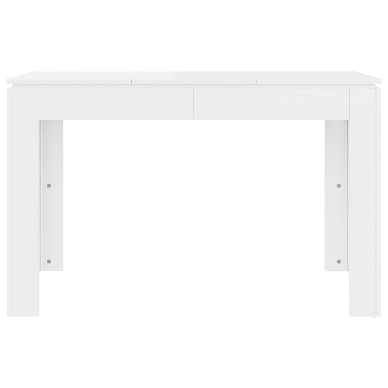 vidaXL magasfényű fehér szerelt fa étkezőasztal 120 x 60 x 76 cm
