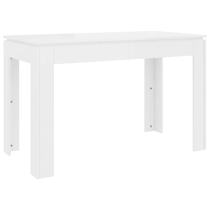 vidaXL magasfényű fehér szerelt fa étkezőasztal 120 x 60 x 76 cm