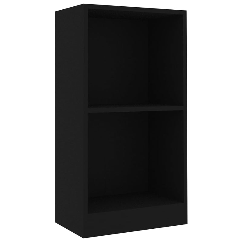 vidaXL fekete szerelt fa könyvszekrény 40x24x75 cm