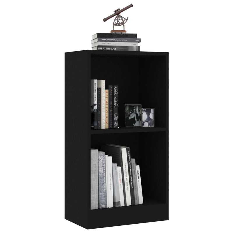 vidaXL fekete szerelt fa könyvszekrény 40x24x75 cm