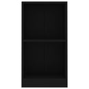 vidaXL fekete szerelt fa könyvszekrény 40x24x75 cm
