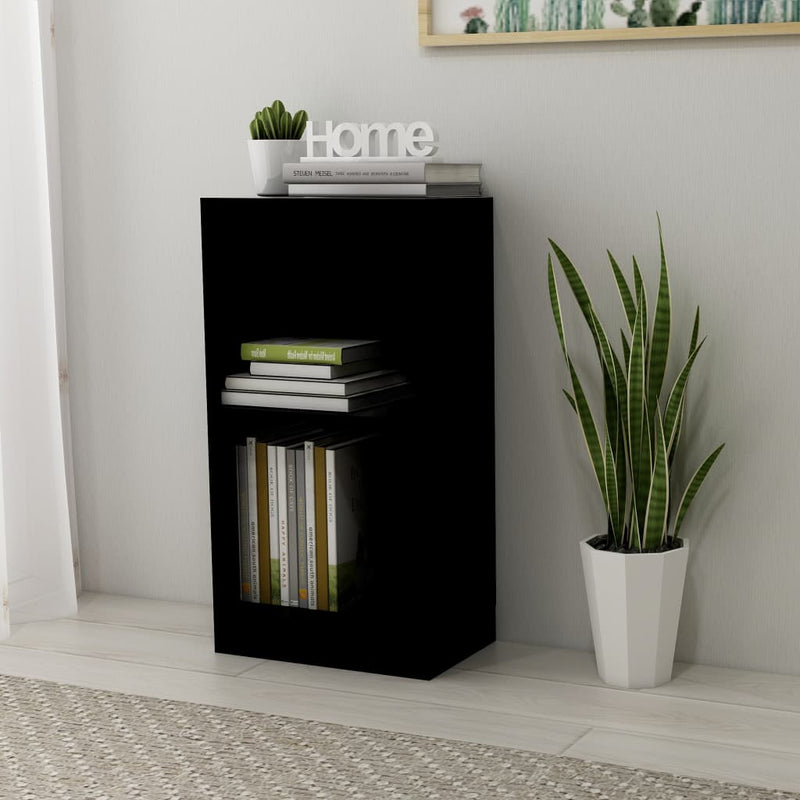 vidaXL fekete szerelt fa könyvszekrény 40x24x75 cm