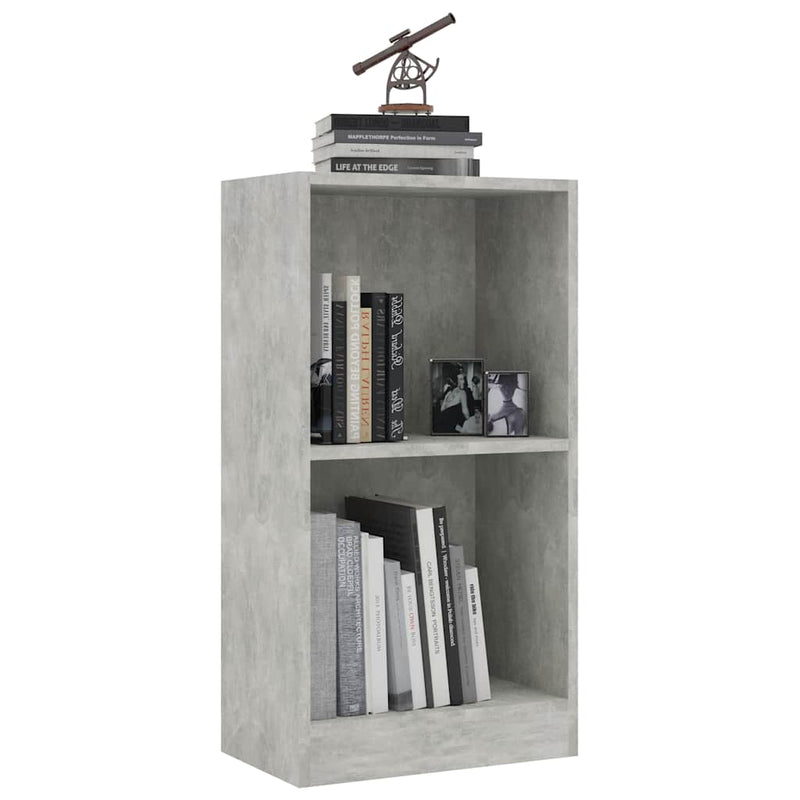 vidaXL betonszürke szerelt fa könyvespolc 40x24x75 cm