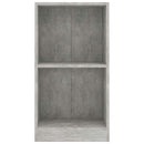 vidaXL betonszürke szerelt fa könyvespolc 40x24x75 cm