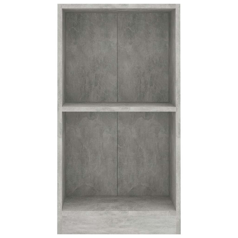 vidaXL betonszürke szerelt fa könyvespolc 40x24x75 cm