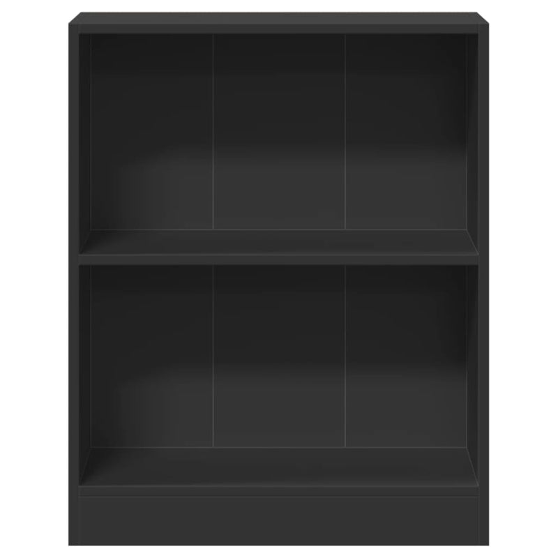 vidaXL fekete szerelt fa könyvespolc 60 x 24 x 76 cm