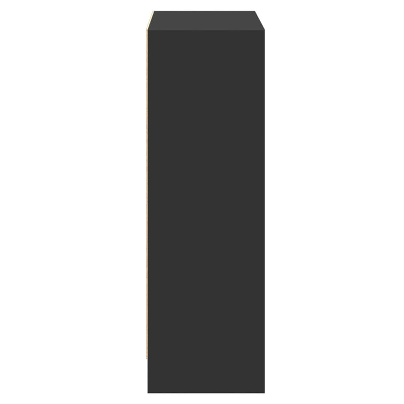 vidaXL fekete szerelt fa könyvespolc 60 x 24 x 76 cm