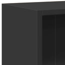 vidaXL fekete szerelt fa könyvespolc 60 x 24 x 76 cm