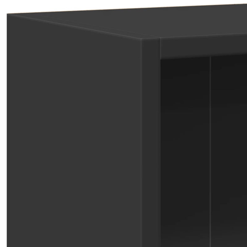 vidaXL fekete szerelt fa könyvespolc 60 x 24 x 76 cm