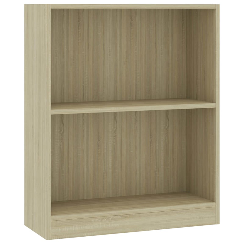 vidaXL sonoma tölgy színű szerelt fa könyvespolc 60 x 24 x 76 cm