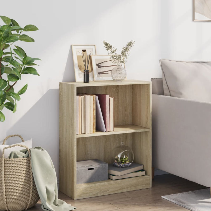 vidaXL sonoma tölgy színű szerelt fa könyvespolc 60 x 24 x 76 cm