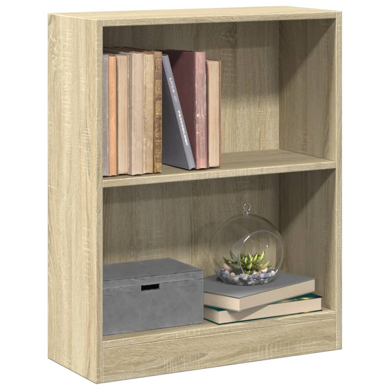 vidaXL sonoma tölgy színű szerelt fa könyvespolc 60 x 24 x 76 cm