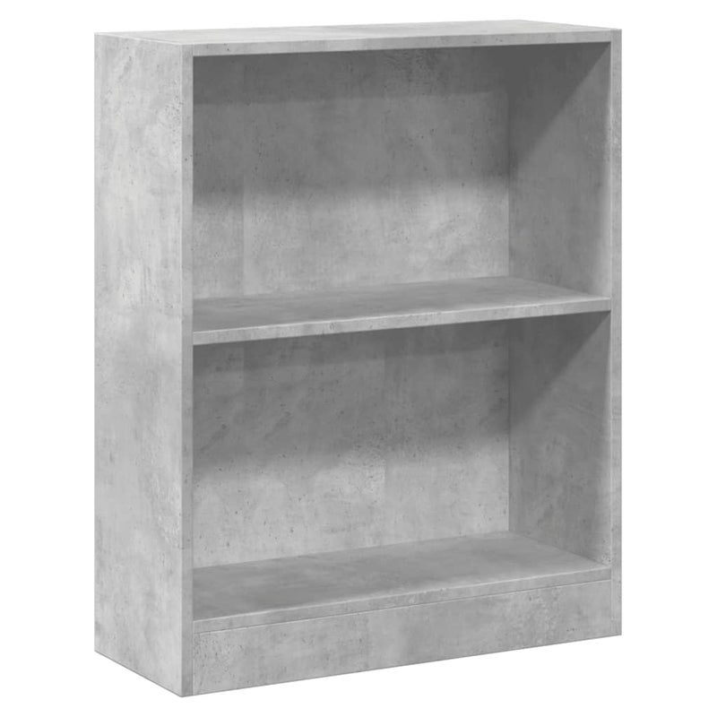 vidaXL betonszürke szerelt fa könyvespolc 60 x 24 x 76 cm