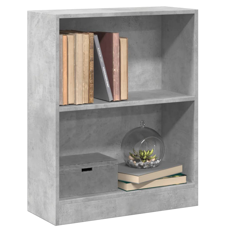 vidaXL betonszürke szerelt fa könyvespolc 60 x 24 x 76 cm