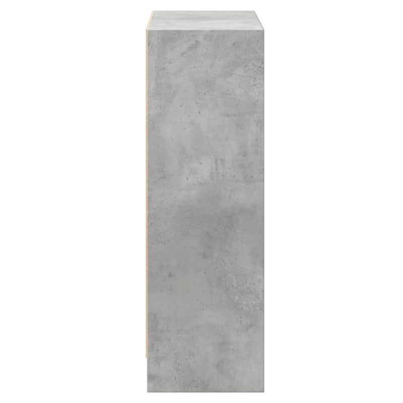 vidaXL betonszürke szerelt fa könyvespolc 60 x 24 x 76 cm