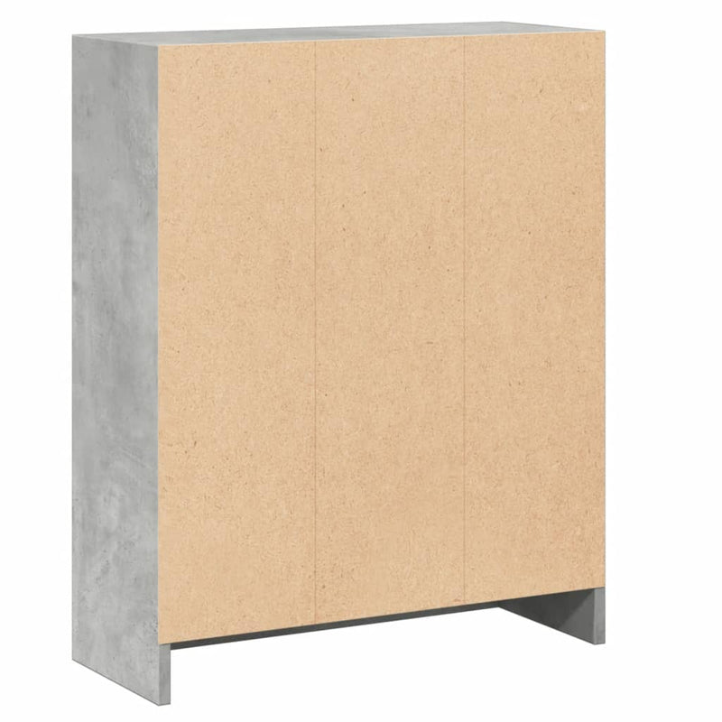 vidaXL betonszürke szerelt fa könyvespolc 60 x 24 x 76 cm