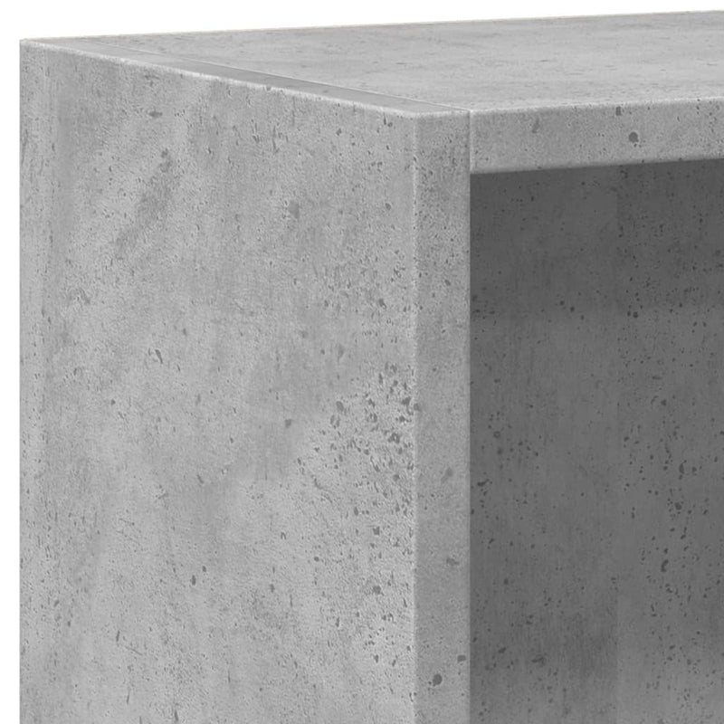 vidaXL betonszürke szerelt fa könyvespolc 60 x 24 x 76 cm