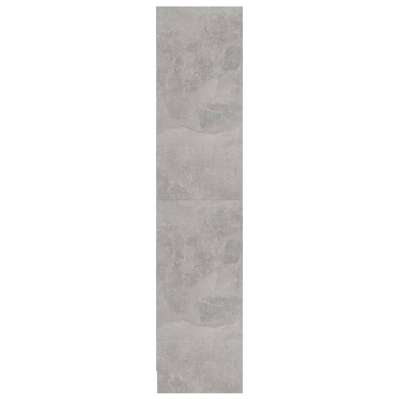 vidaXL 3 szintes betonszürke szerelt fa könyvszekrény 60x24x109 cm