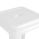 vidaXL 2 db fehér fém rakásolható bárszék