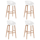 vidaXL 4 db fehér bárszék