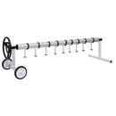 vidaXL rozsdamentes acél aljú medencefólia-tekerő